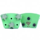 Triple Star Segs Trapezoid Grinding Diamonds W/ 3 Screws