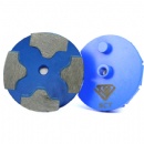 3'' 4 T-Segs Concrete Floor Diamond Grinding Discs w/ 2 Pin