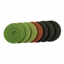 100mm Spiral Colorful Wet Granite Polishing Pads