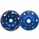 5'' 125mm 6S L-Shape Segs Metal Bonded Diamond Grinding Cup Wheels