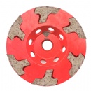 4'' 100mm 6S T-Segments Handheld Diamond Grinding Cup Wheels