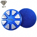 3'' 80mm 8S Pizza Velcro Backed Sintered Metal Bonded Diamond Grinding Pucks