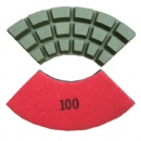 Fan-Shape 10mm Thickness Velcro Backed Dry/Wet Floor Grinder Polishing Pads