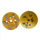 3'' 6 Curved Segs Metal Bond Diamond Pucks With 2 Pins