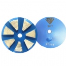 7 Segs Concrete Floor Diamond Grinding Discs With 1 Post